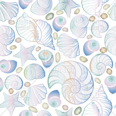 400x400 Seashell Seamless Pattern Vector Image Of Backgrounds, Textures