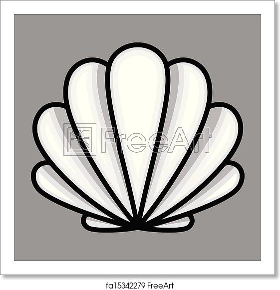 561x581 Free Art Print Of Bead Seashell