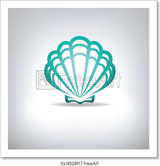561x581 Free Art Print Of Scallop Seashell Vector Freeart