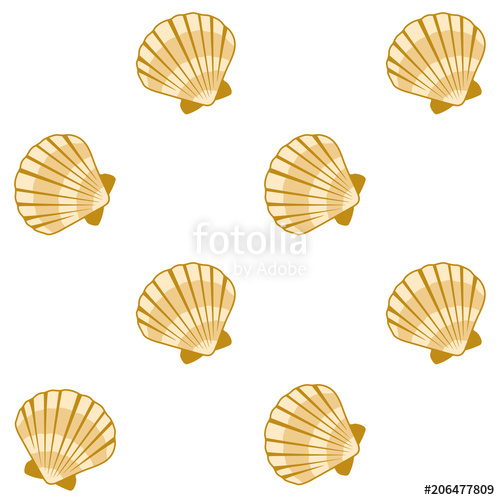 500x500 Gold Seashell Vector Graphics, Pearl Bivalved Mollusks