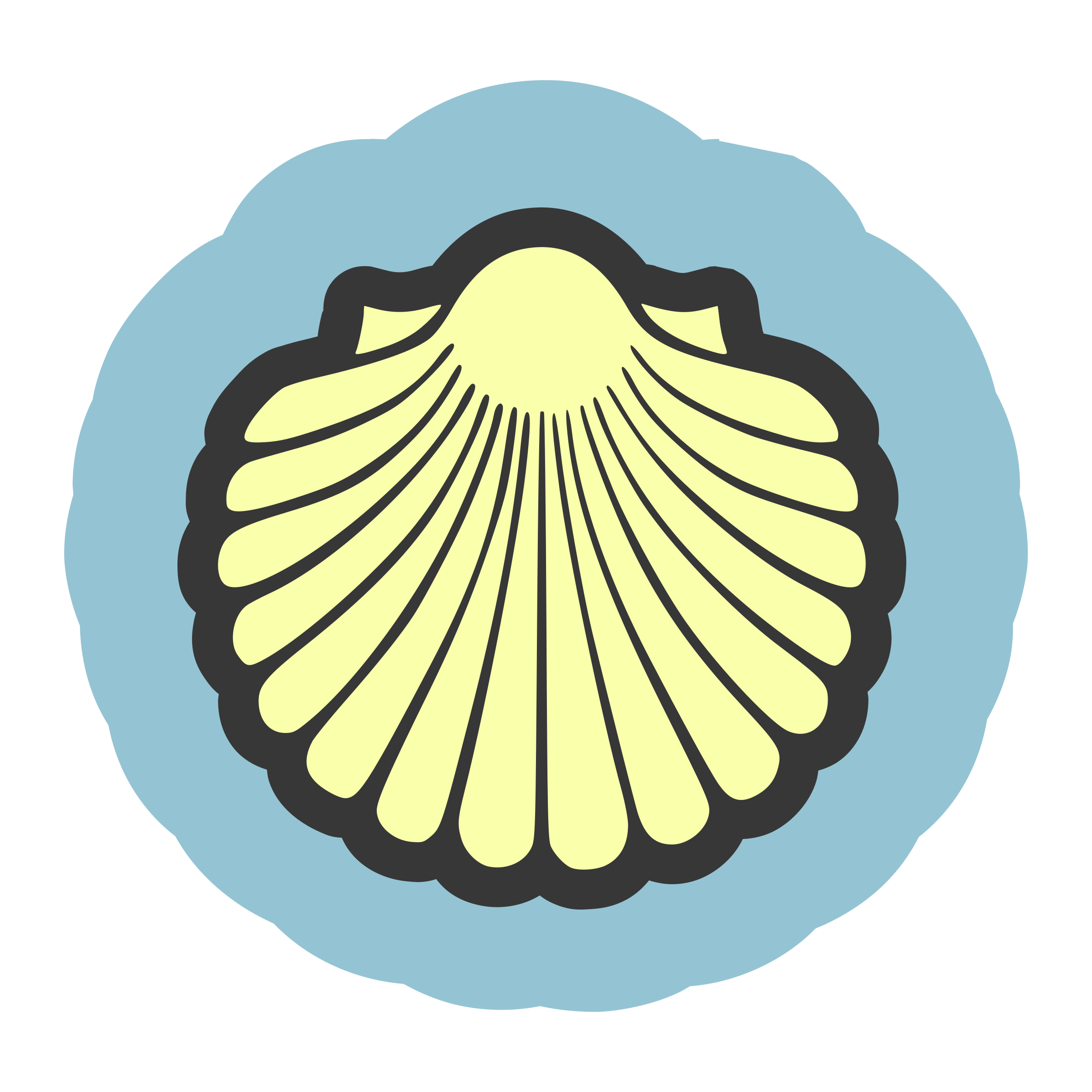 2400x2400 Seashell Icon Vector Clipart Image