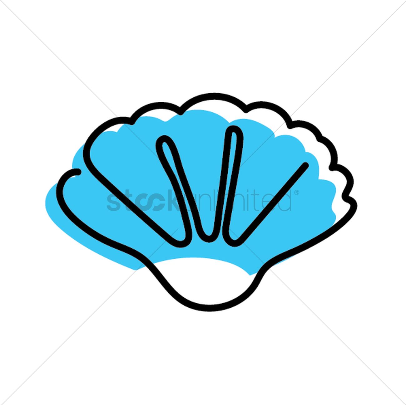 1300x1298 Seashell Vector Image