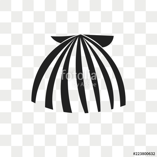 500x500 Seashell Vector Icon Isolated On Transparent Background, Seashell