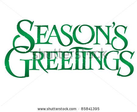 450x368 Classic Holiday Vector Lettering Series Season's Greetings