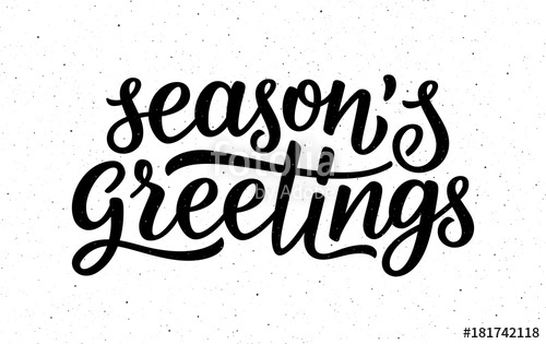 500x315 Seasons Greetings Calligraphy Lettering Text On White Background