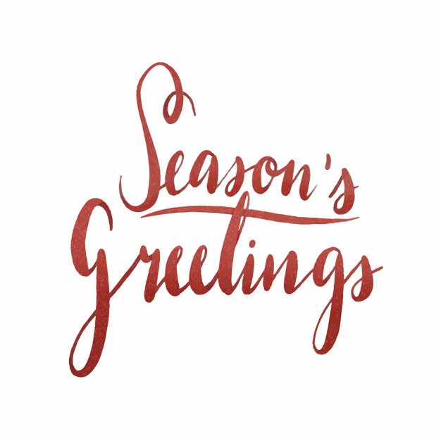 626x626 Seasons Greetings Watercolor Typography Vector Vector Free Download
