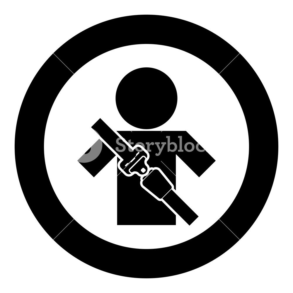1000x1000 Man With Forklift Seat Belt Stick Figure Car Safety Belt Icon