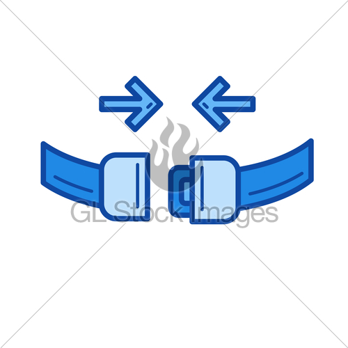 500x500 Seat Belt Line Icon Gl Stock Images
