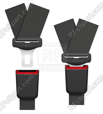 362x400 Car Seat Belt For Safety In Case Of Accident Illustration Isolated