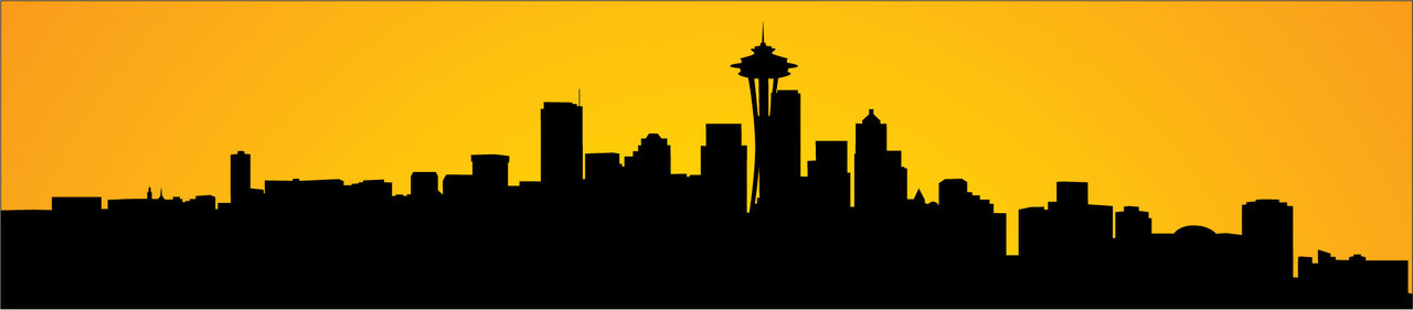 Seattle Skyline Outline Vector