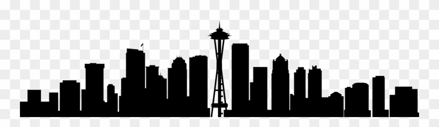 880x256 Seattle Skyline Silhouette Png