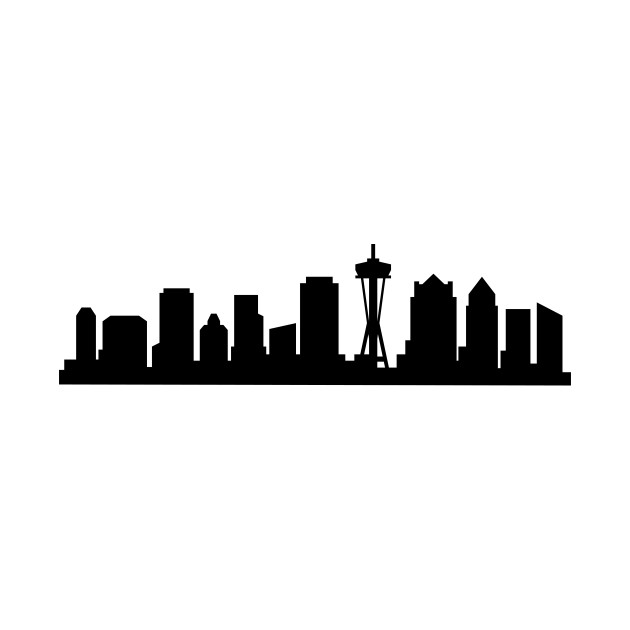 Seattle Skyline Outline Vector at Vectorified.com | Collection of ...