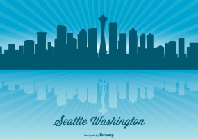 285x200 Seattle Skyline Free Vector Graphic Art Free Download