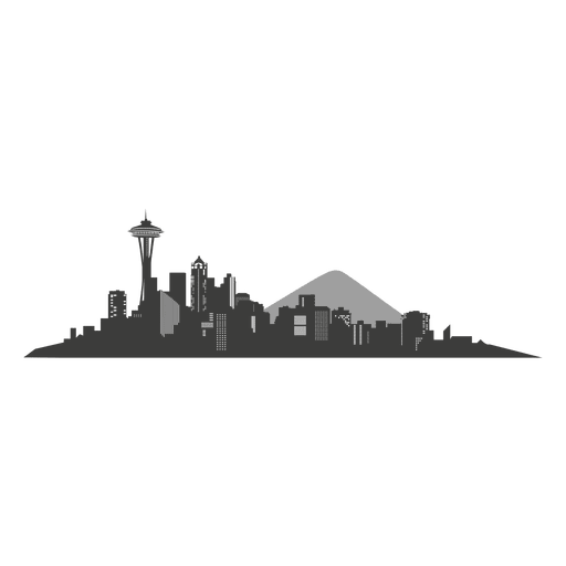 512x512 Seattle Skyline Silhouette