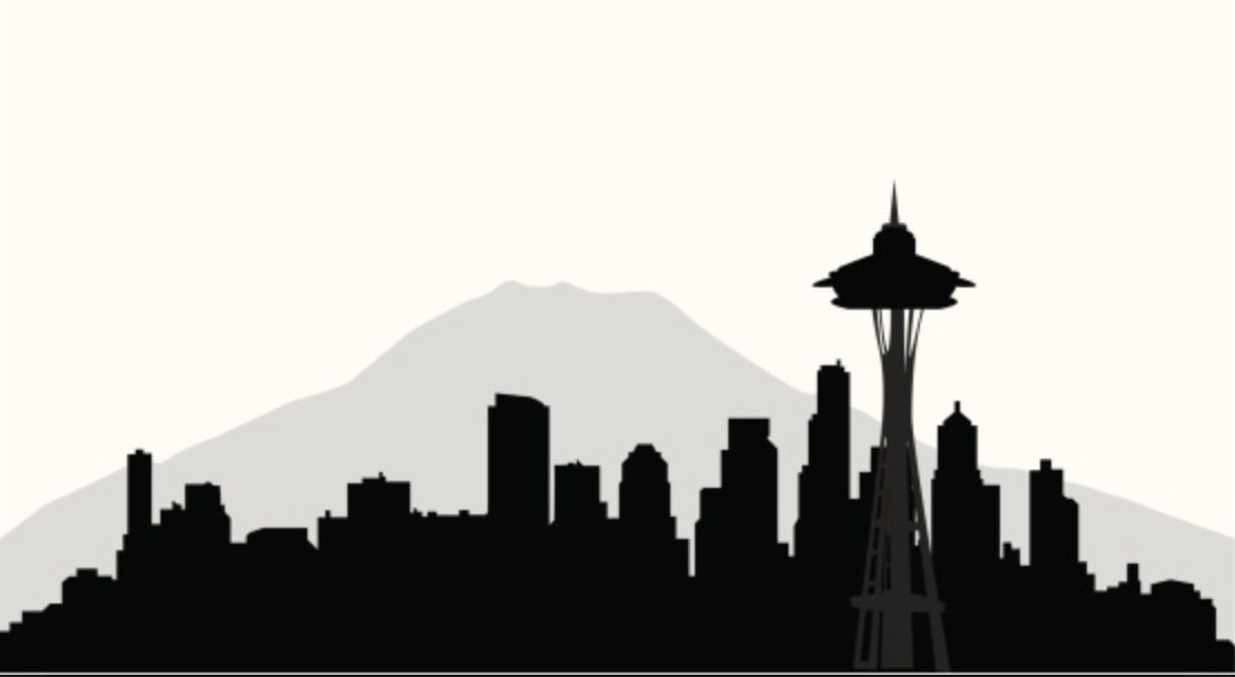 Seattle Skyline Silhouette Vector at Collection of