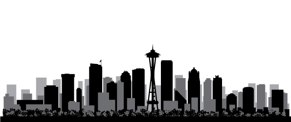 595x250 Seattle Skyline Silhouette Png Images