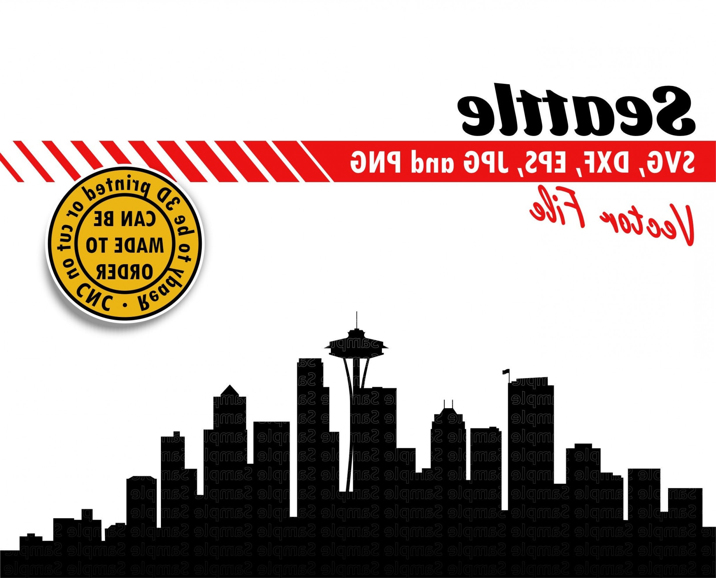 2456x1984 Seattle Skyline Vector Hoodamathrun