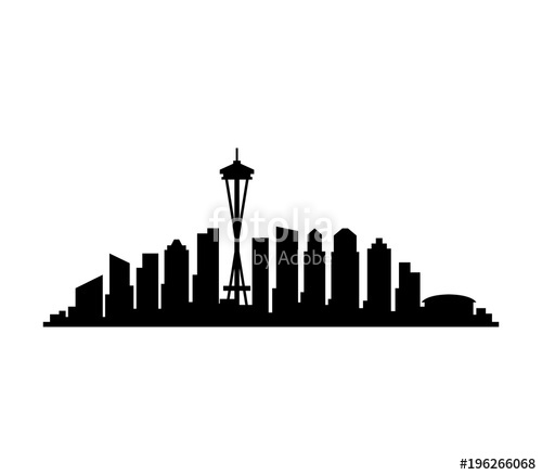500x438 Seattle Skyline Stock Image And Royalty Free Vector