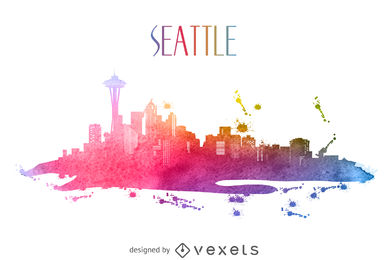 388x260 Seattle Skyline Illustration