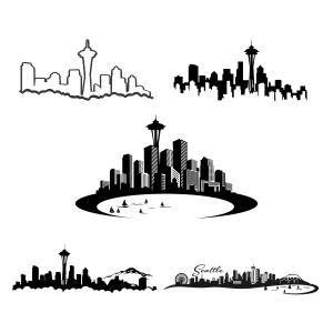 300x300 City Clipart Seattle Skyline Outline For Free Download And Use