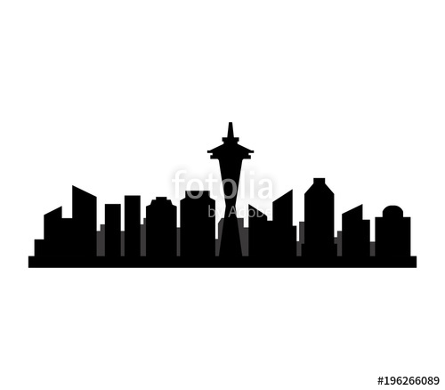 500x438 Seattle Skyline Stock Image And Royalty Free Vector
