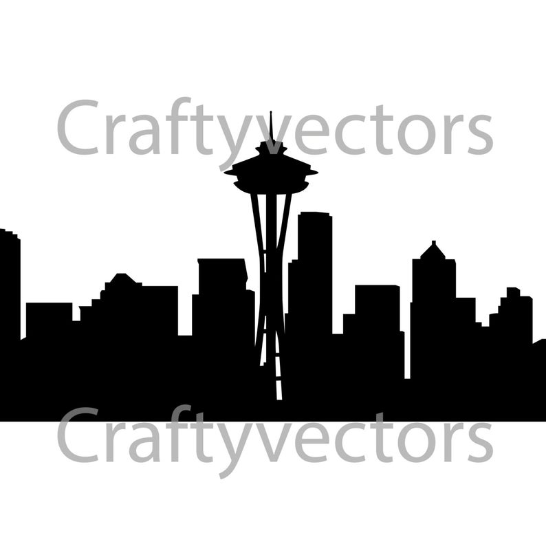 Seattle Skyline Vector Etsy 794x794 Seattle Skyline Vector Etsy