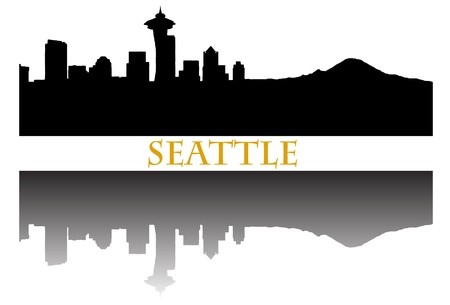 Seattle Skyline Royalty Free Vector Graphics 450x305 Seattle Skyline Royalty Free Vector Graphics