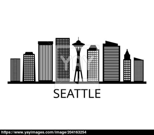 Seattle Skyline Vector 512x448 Seattle Skyline Vector