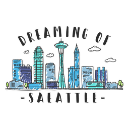 Seattle Skyline Illustration 256x256 Seattle Skyline Illustration