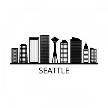 Seattle Skyline Vector Diagram, Seattle Skyline Graph, City 360x360 Seattle Skyline Vector Diagram, Seattle Skyline Graph, City