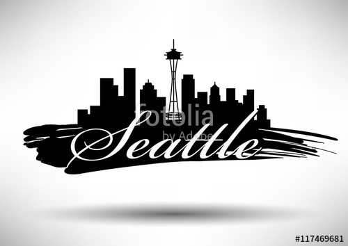 Vector Seattle Skyline Design Stock Image And Royalty Free Vector 500x354 Vector Seattle Skyline Design Stock Image And Royalty Free Vector