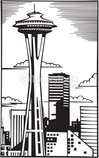 327x524 Space Needle In Seattle Grouped Elements ' The Rainy City '