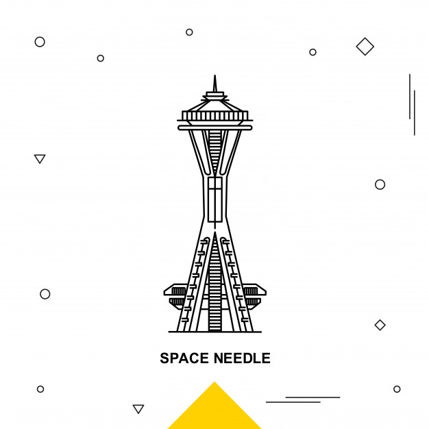 626x626 Space Needle Vector Premium Download