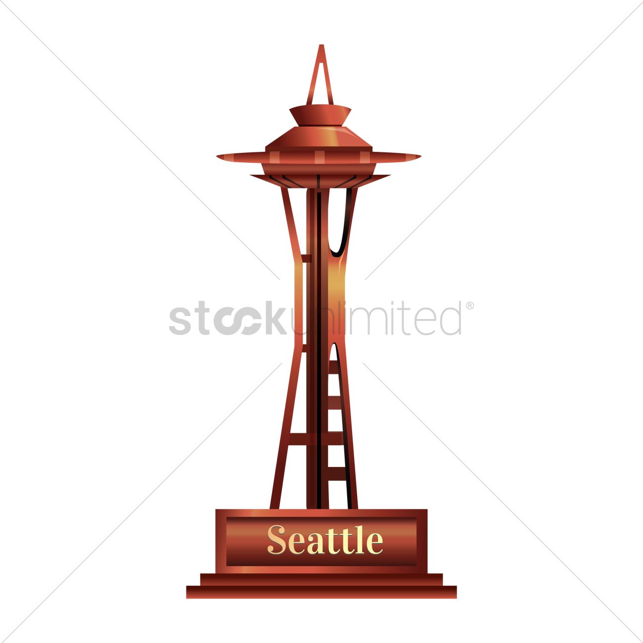 Seattle Space Needle Vector At Vectorified Com Collection Of Seattle Space Needle Vector Free