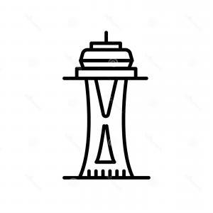 300x300 The Space Needle And Seattle Washington Skyline Hoodamathrun