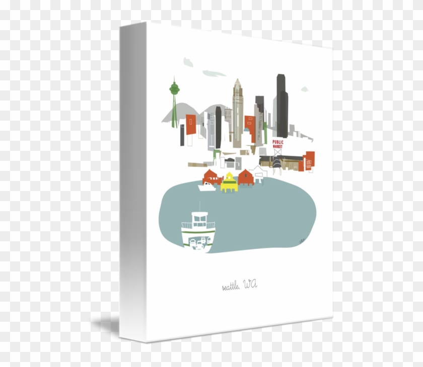 840x730 Seattle Vector City Scape