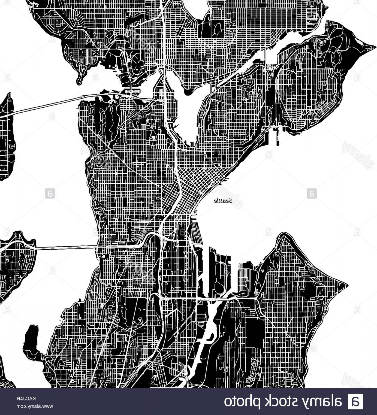 1516x1668 Vector City Maps Seattle Catchsplace