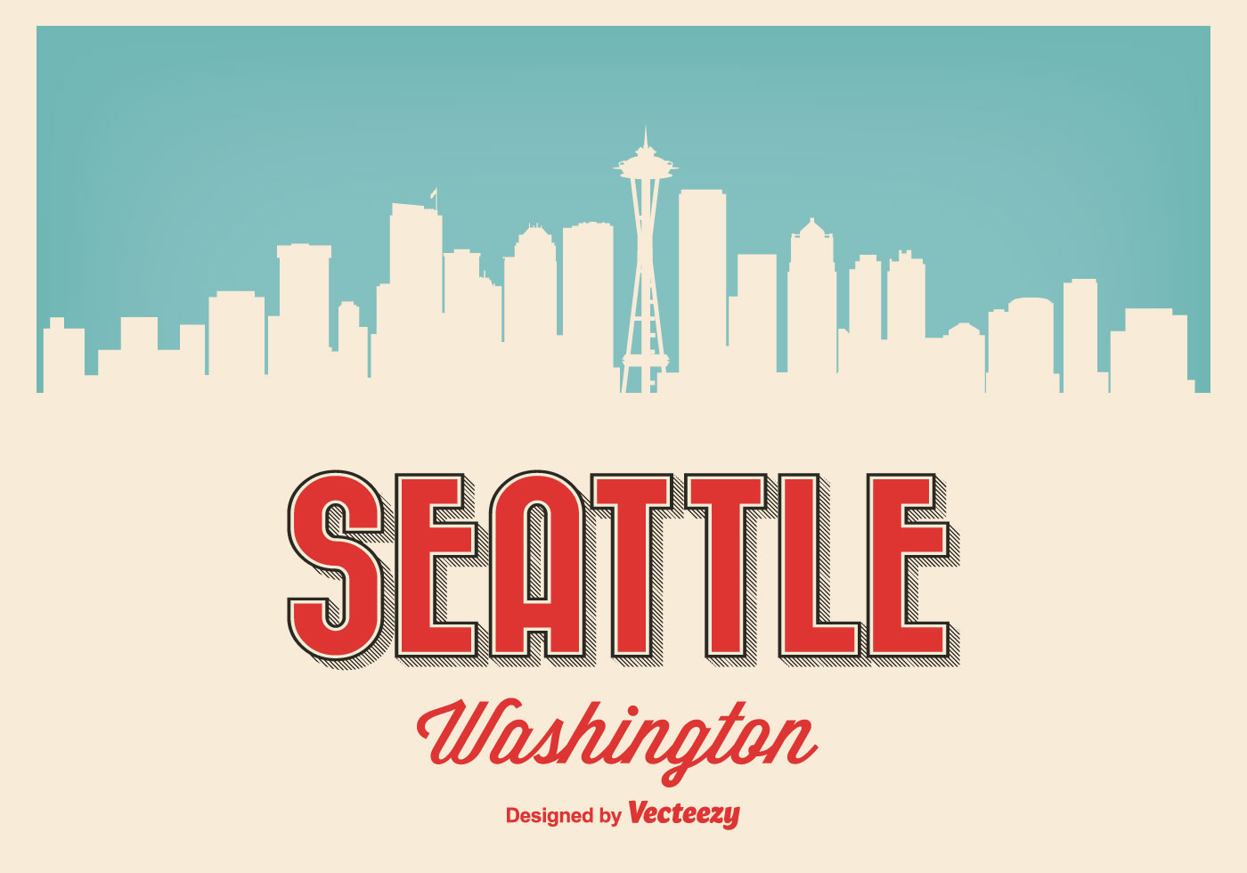 1400x980 Seattle Free Vector Art