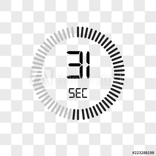 The Seconds Vector Icon Isolated On Transparent Background 500x500 The Seconds Vector Icon Isolated On Transparent Background