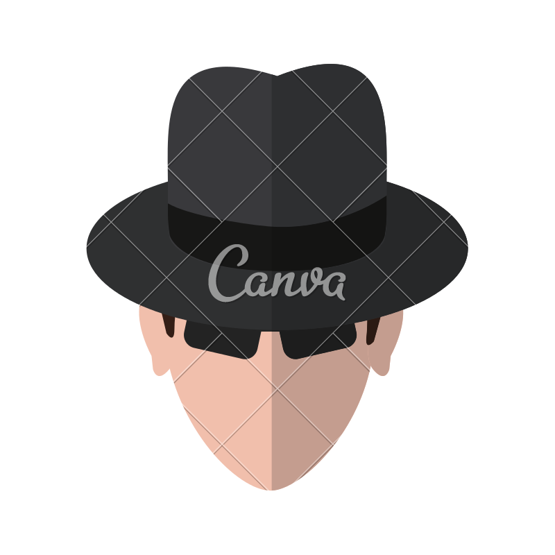 800x800 Secret Agent Face Vector