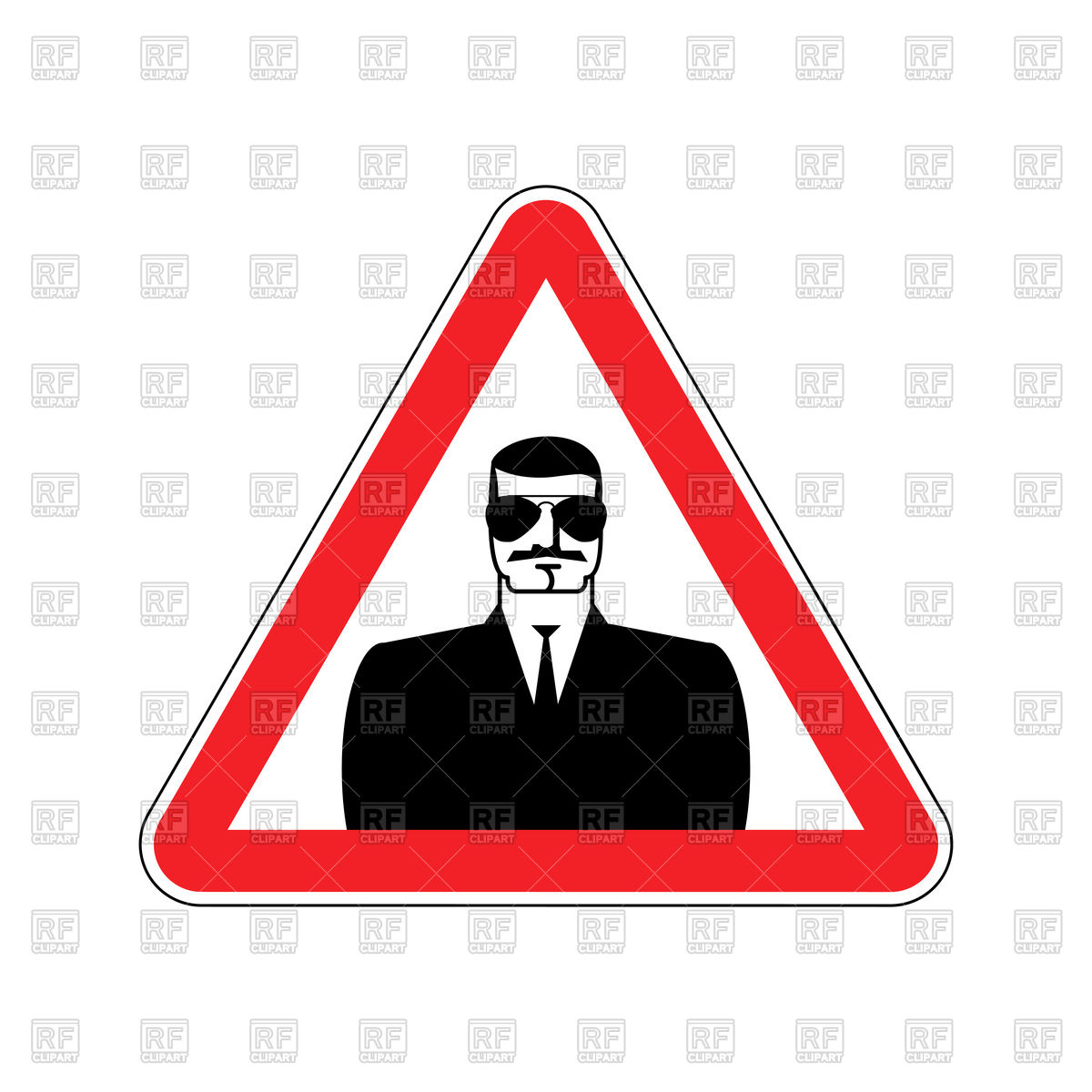 1200x1200 Secret Agent Warning Red Sign Vector Image Of Signs, Symbols, Maps