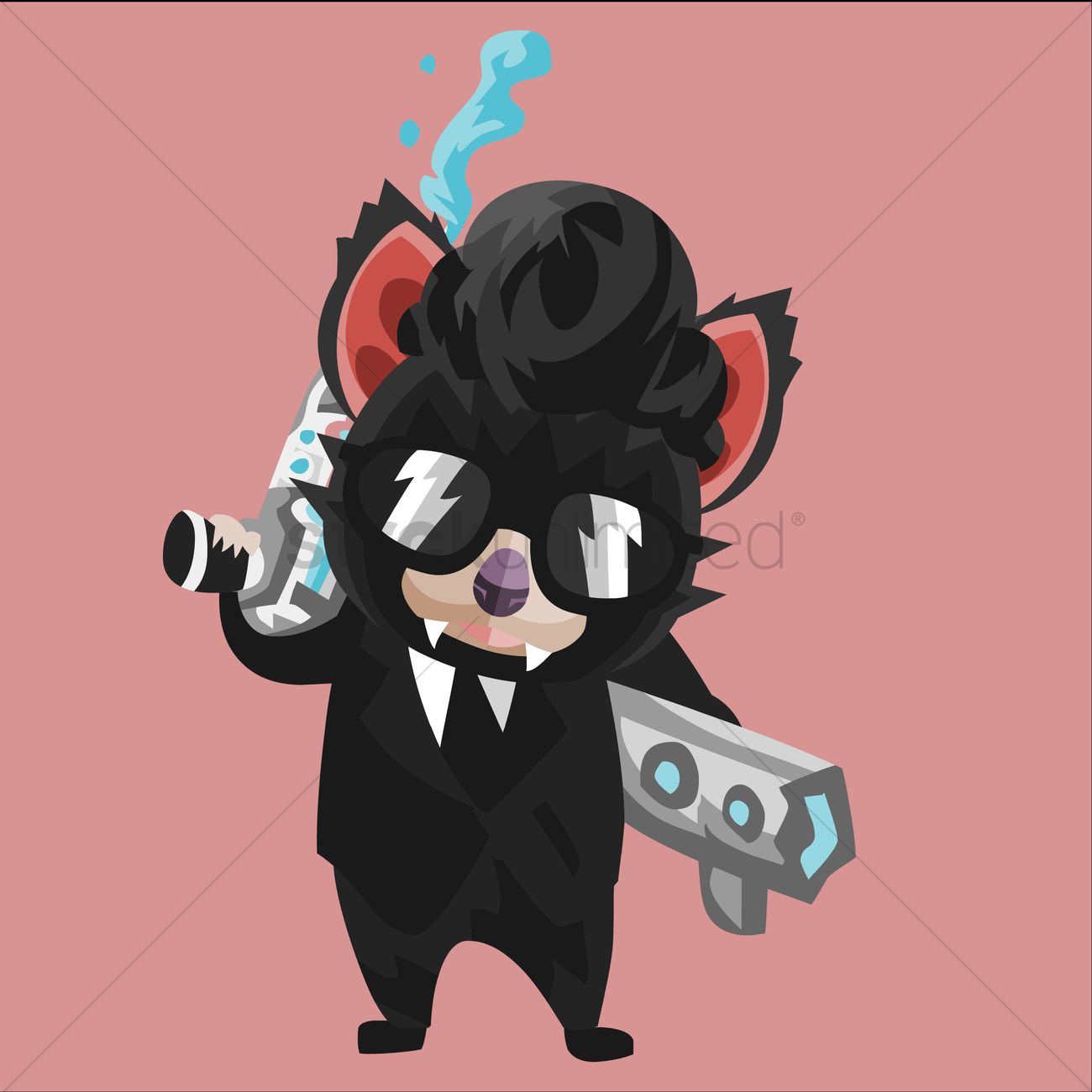 1300x1300 Tasmanian Devil Secret Agent Vector Image