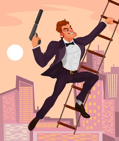 414x490 Vector Illustration Of A Secret Agent