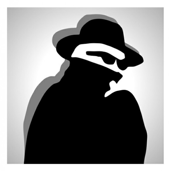 600x597 Pictures Of Secret Agent Silhouette Vector