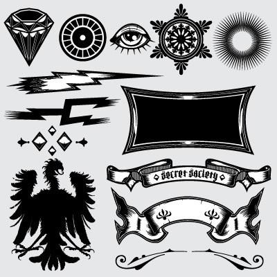 400x400 Secret Society Vol Royalty Free Vector Set Shop Illustrated