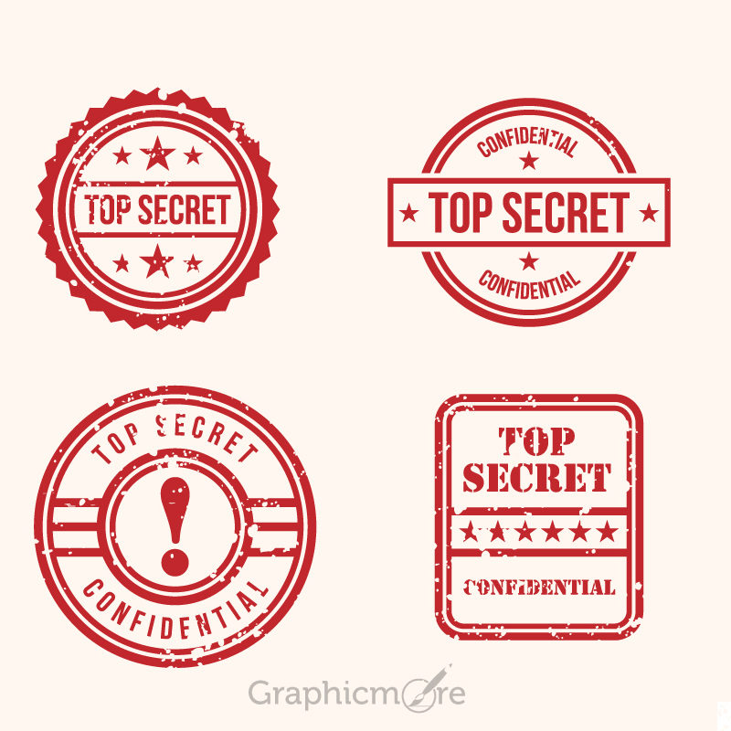 800x800 Top Secret Stamps Design Free Vector Download