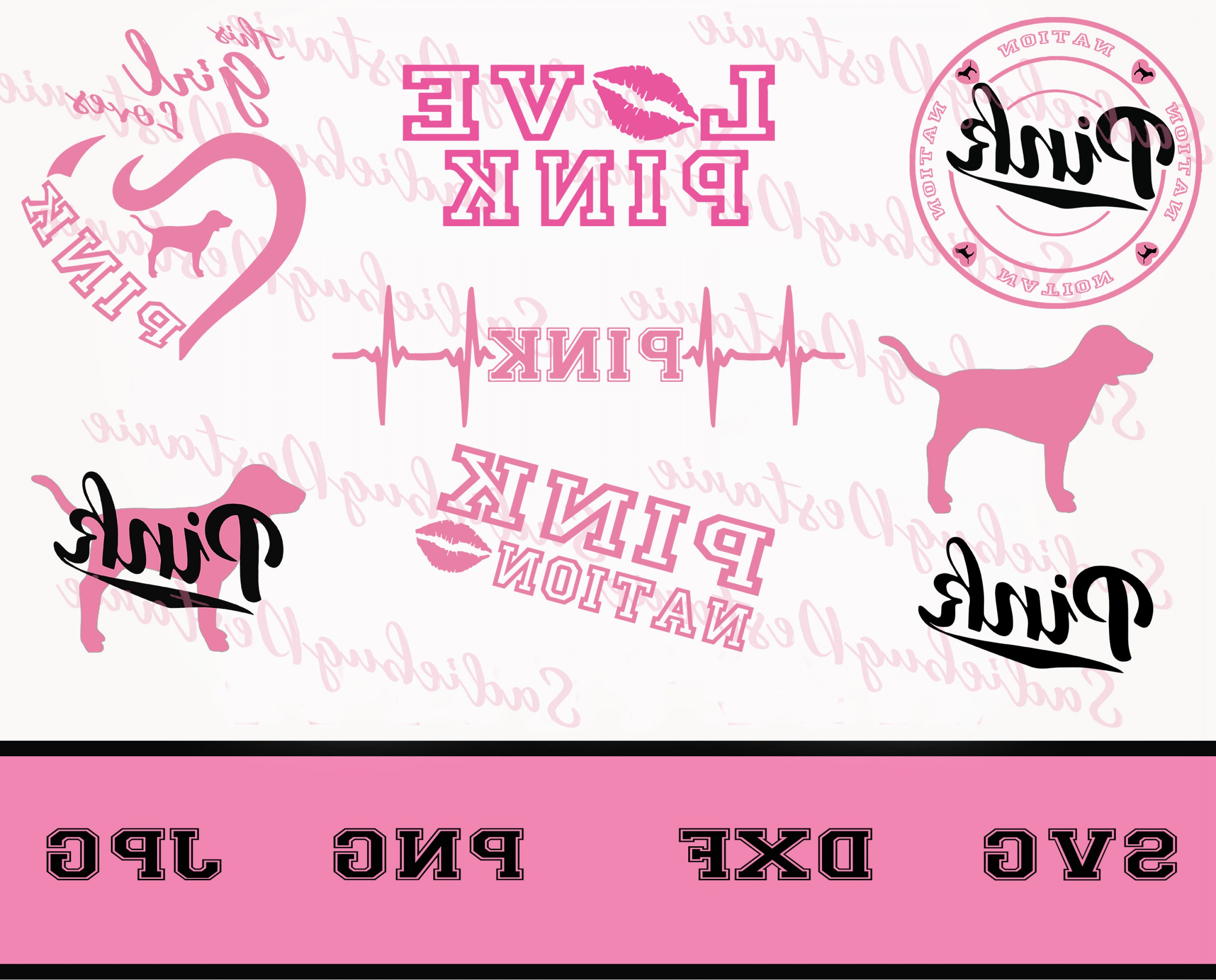 3000x2418 Love Pink Victoria Secret Vector Hoodamathrun