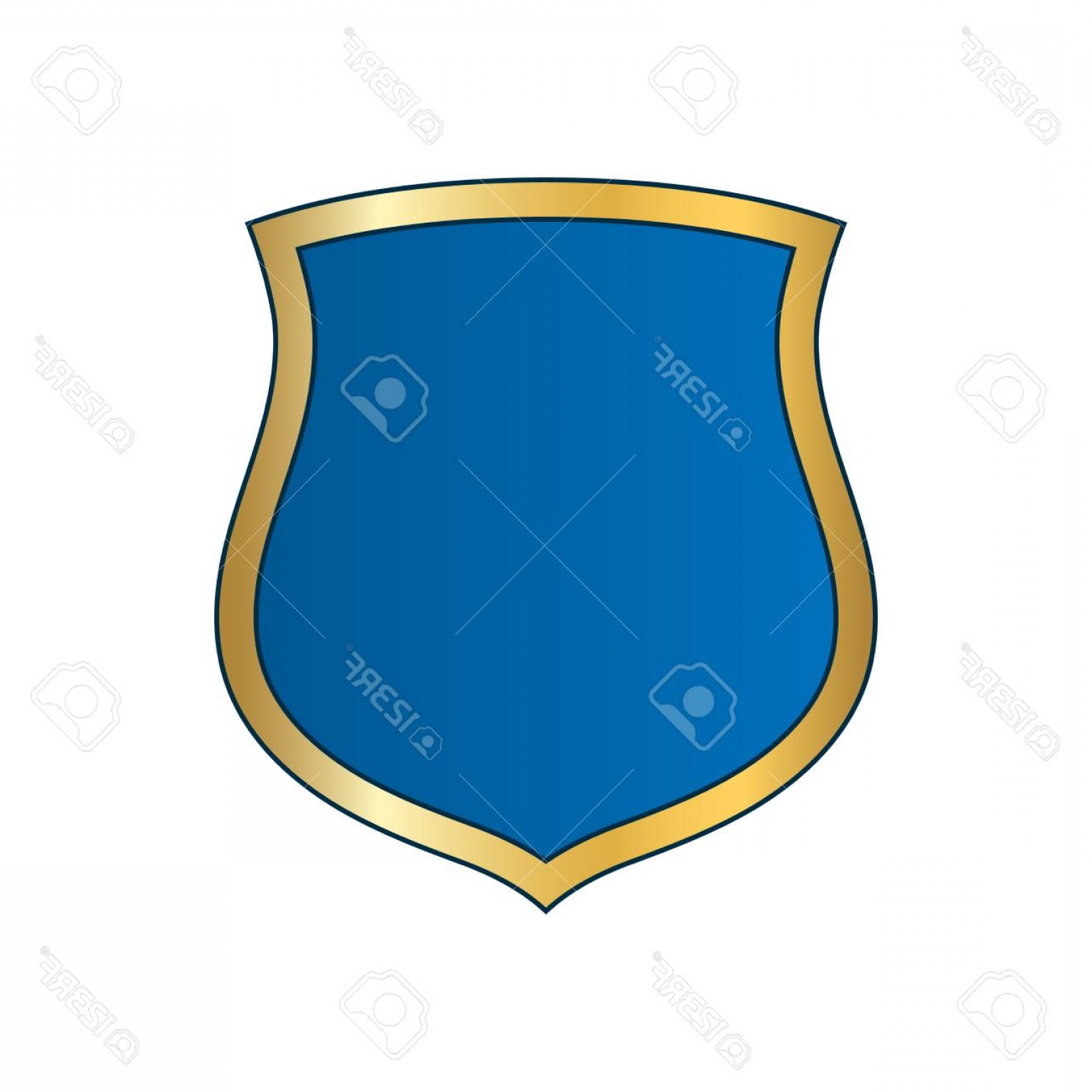 1560x1560 Photostock Vector Gold Blue Shield Shape Icon Bright Logo Emblem