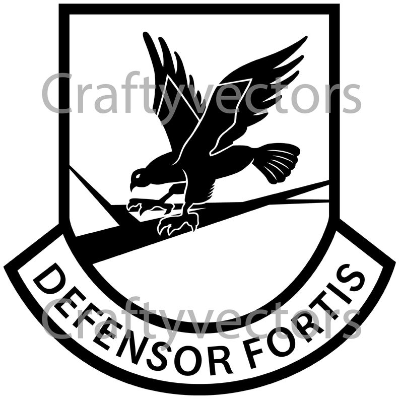 794x794 Security Forces Defensor Fortis Badge Vector Etsy