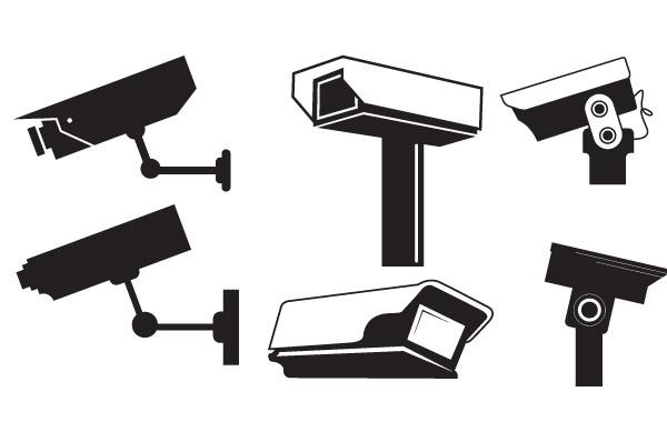 600x380 Cctv Camera Vector Graphics
